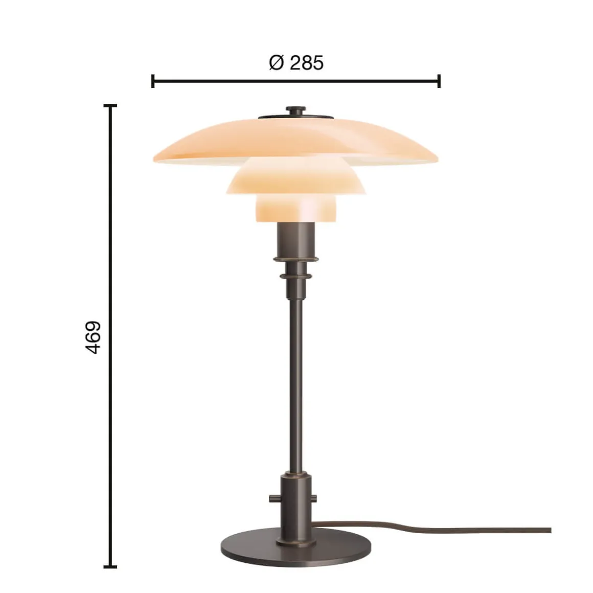 Louis Poulsen PH 3/2 Dusty Terracotta Tischleuchte Limited Edition