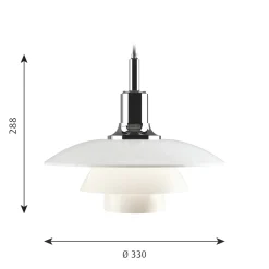 Louis Poulsen PH 3½-3 Glas Pendelleuchte