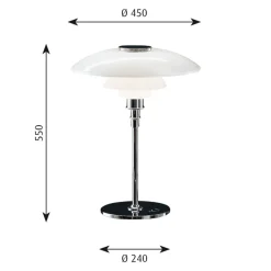 Louis Poulsen PH 4½-3½ Glas Tischleuchte