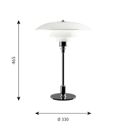 Louis Poulsen PH 3½-2½ Glas Tischleuchte