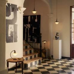 Louis Poulsen PH 2/2 Luna Aged Brass Opal Tischleuchte