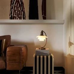 Louis Poulsen PH 2/2 Luna Aged Brass Opal Tischleuchte