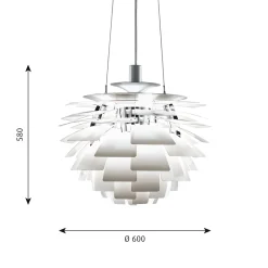 Louis Poulsen PH Artichoke LED Pendelleuchte, Ø: 60 cm
