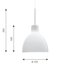 Louis Poulsen Toldbod 155/220 Glas Pendelleuchte