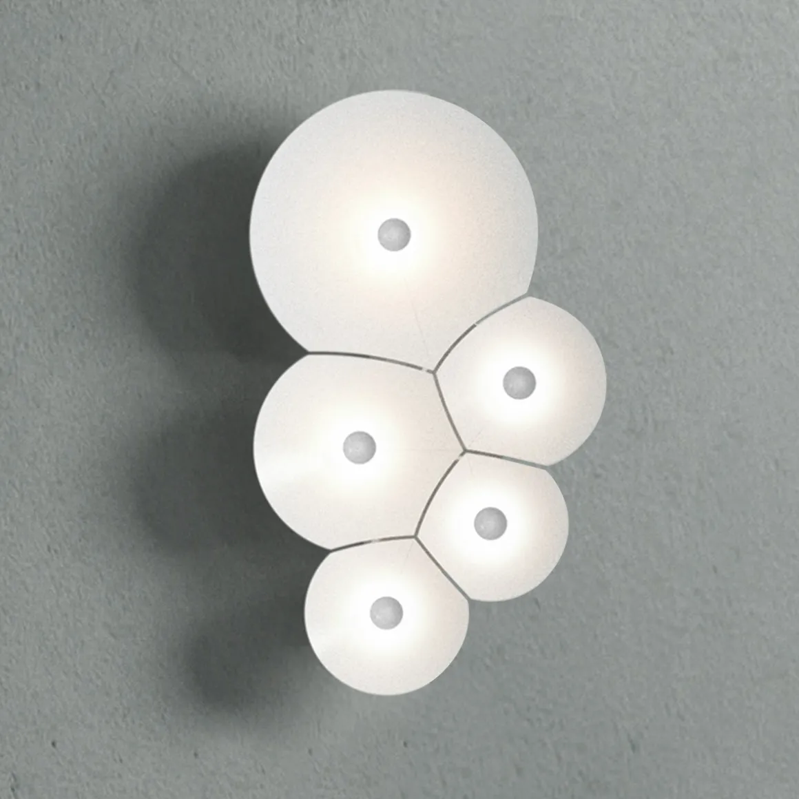 Luceplan Bulbullia LED Parete, 5-flg.