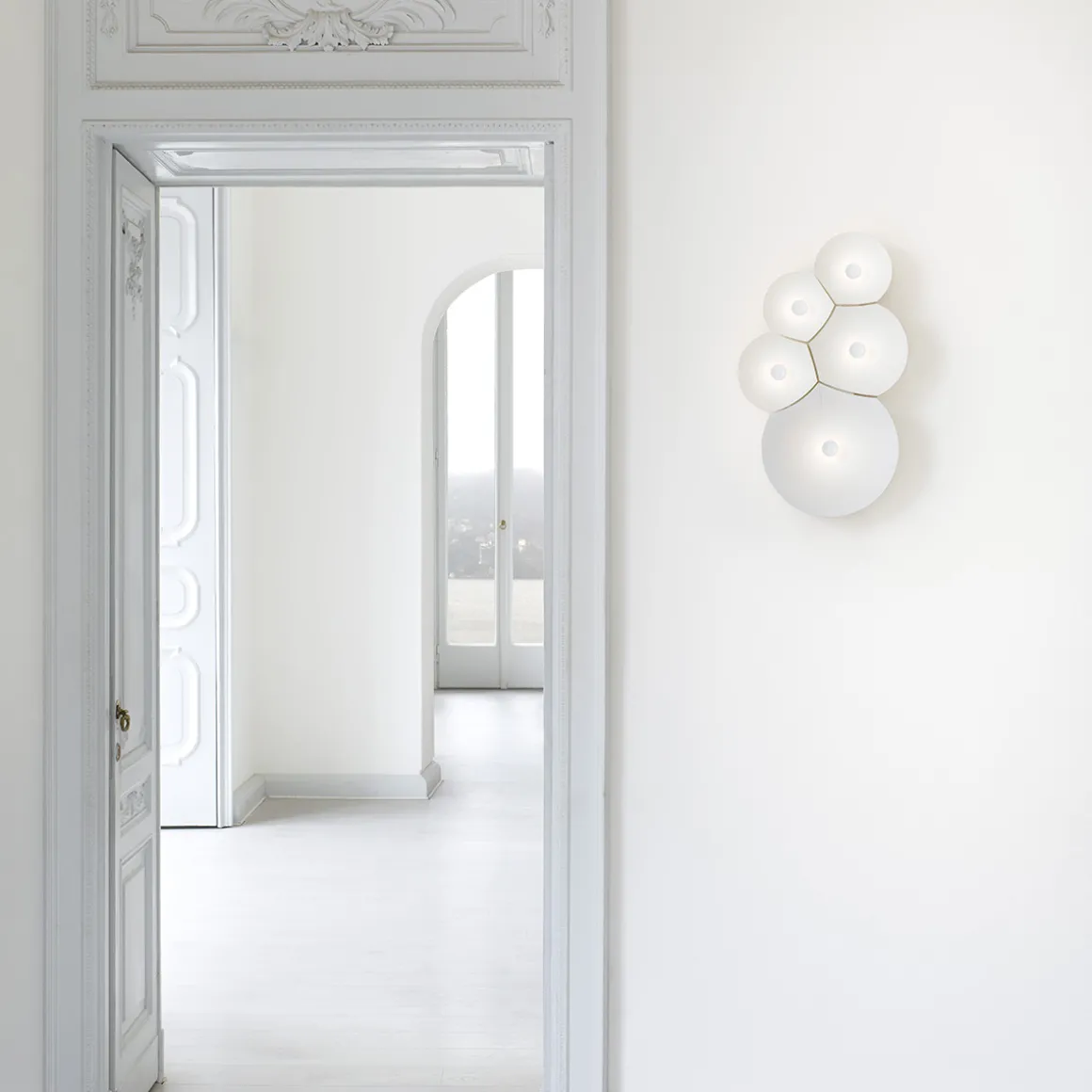 Luceplan Bulbullia LED Parete, 5-flg.