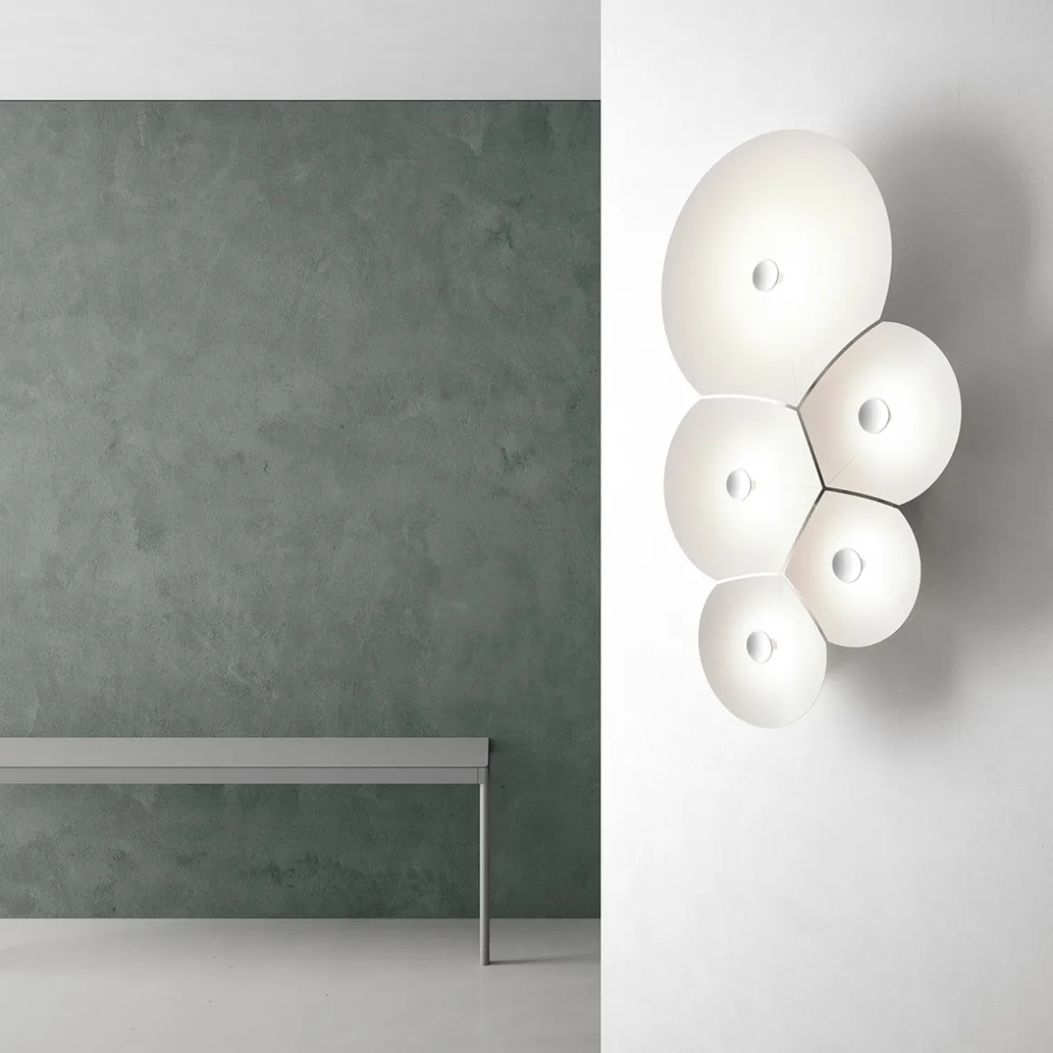 Luceplan Bulbullia LED Parete, 5-flg.