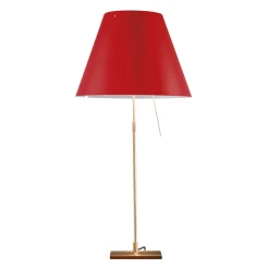 Luceplan Costanza Tavolo Teleskop mit Touchdimmer, Messing