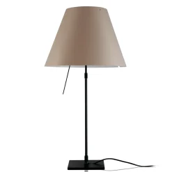 Luceplan Costanza Tavolo Teleskop mit Touchdimmer, schwarz