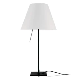 Luceplan Costanza Tavolo Teleskop mit Touchdimmer, schwarz