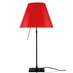 Luceplan Costanza Tavolo Teleskop mit Touchdimmer, schwarz