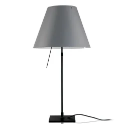 Luceplan Costanza Tavolo Teleskop mit Touchdimmer, schwarz