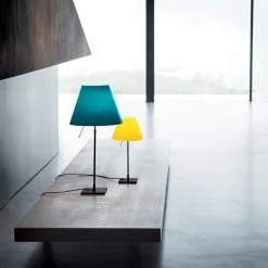 Luceplan Costanza Tavolo Teleskop mit Touchdimmer, schwarz