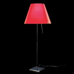 Luceplan Costanza Tavolo Teleskop mit Touchdimmer, Alu