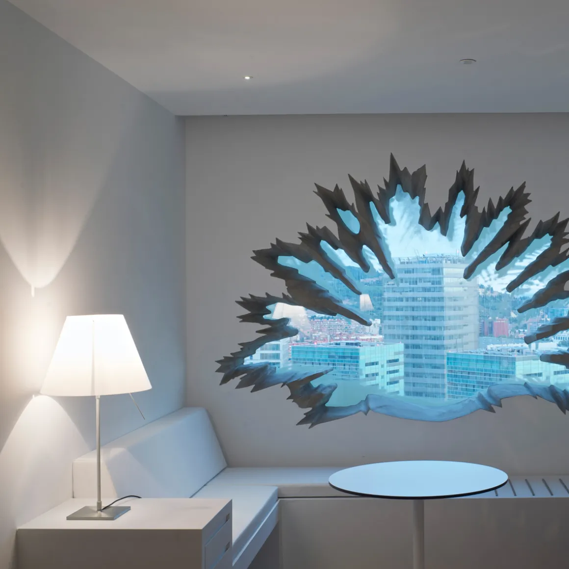 Luceplan Costanza Tavolo Teleskop mit Touchdimmer und Diffusor