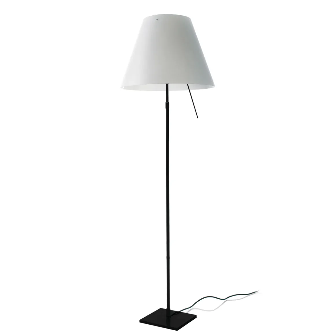 Luceplan Costanza Terra Teleskop mit Touchdimmer, schwarz