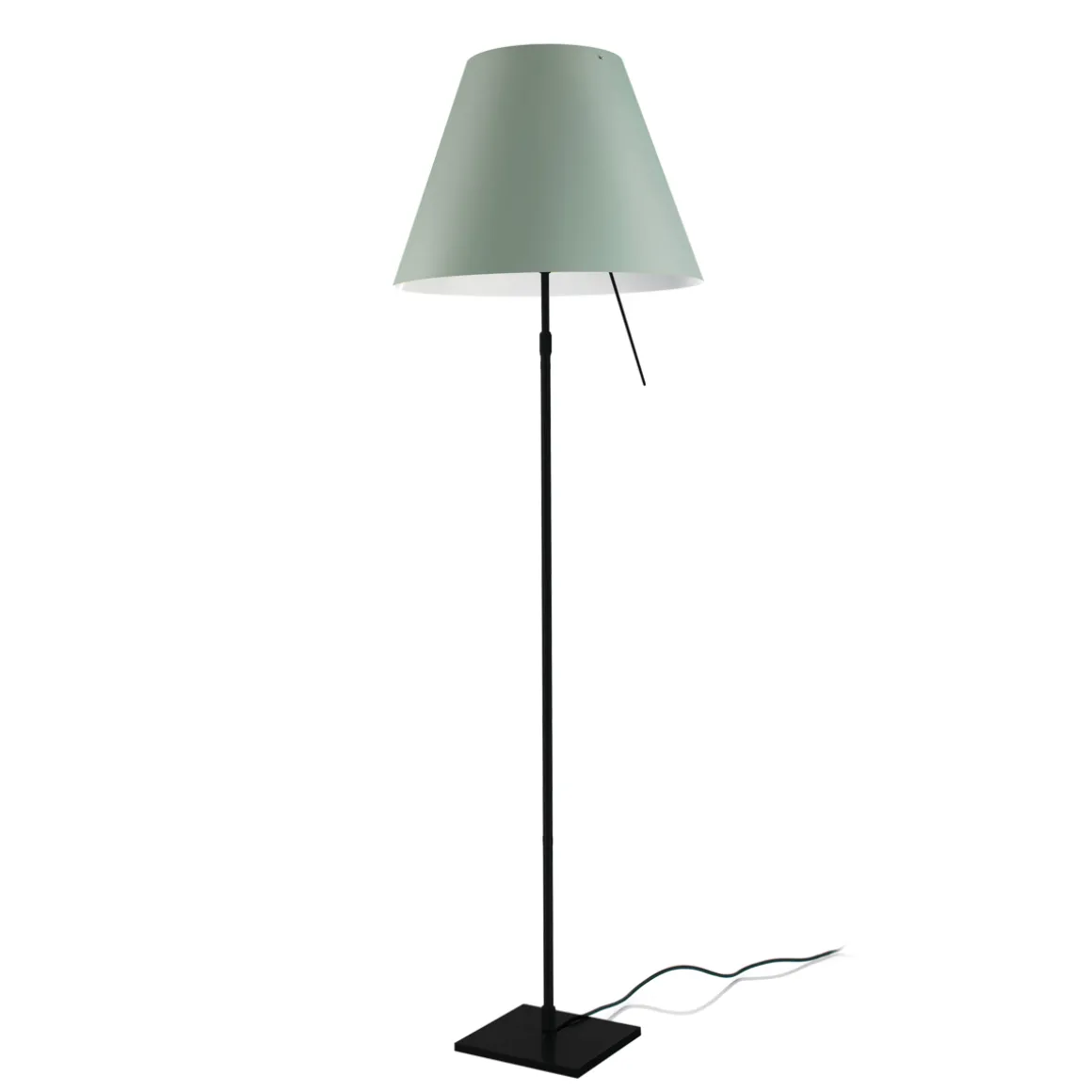 Luceplan Costanza Terra Teleskop mit Touchdimmer, schwarz