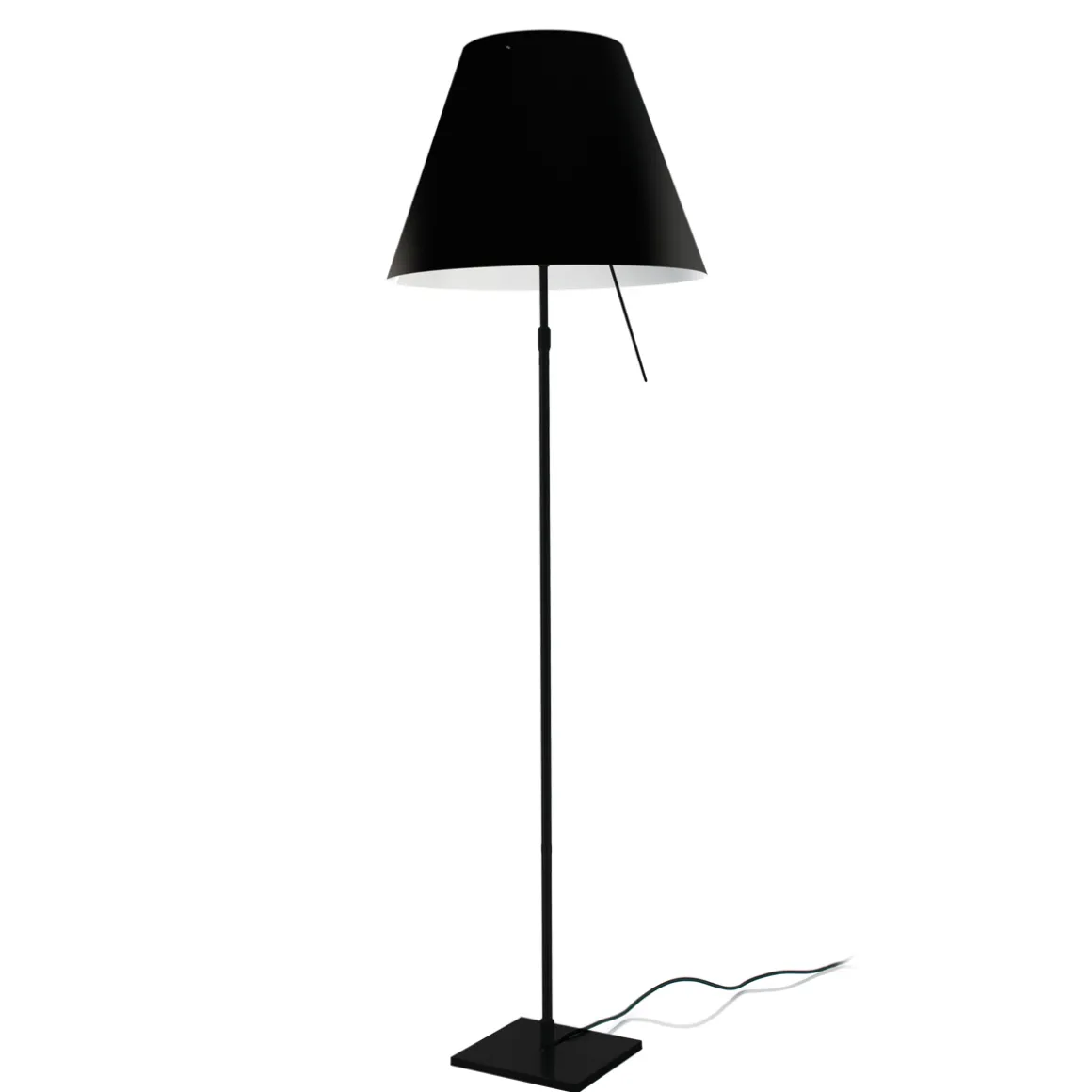 Luceplan Costanza Terra Teleskop mit Touchdimmer, schwarz