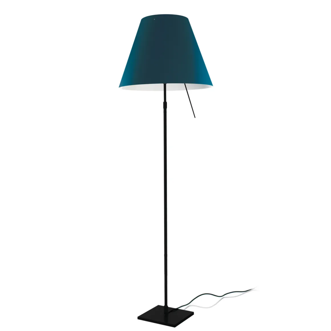 Luceplan Costanza Terra Teleskop mit Touchdimmer, schwarz