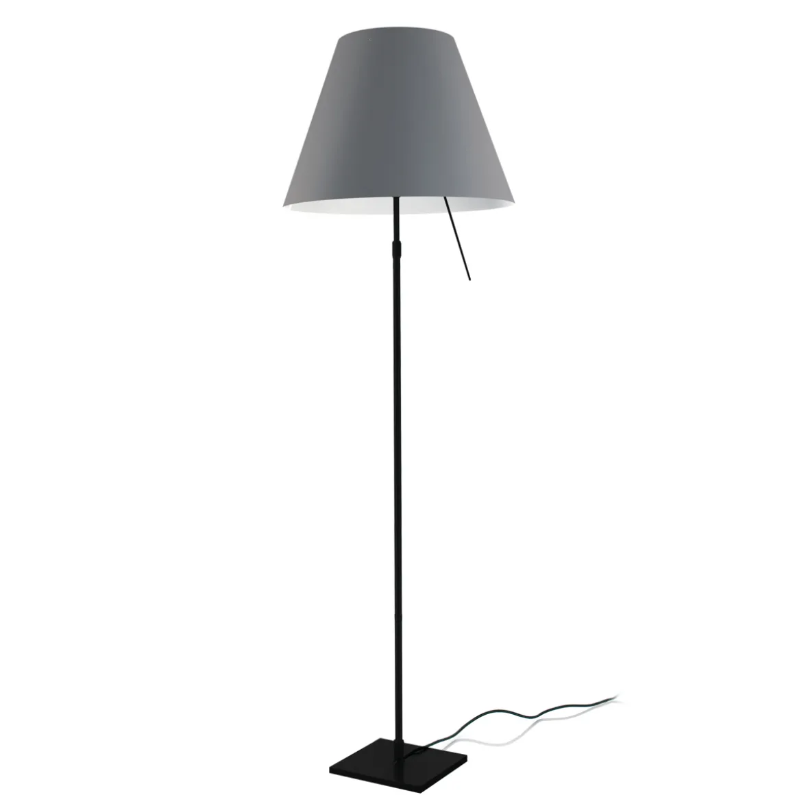 Luceplan Costanza Terra Teleskop mit Touchdimmer, schwarz