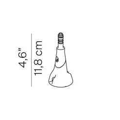 Luceplan Fortebraccio Parete mit Schalter