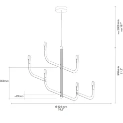 Luceplan J-us LED Sospensione, C Konfiguration