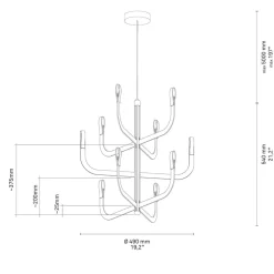 Luceplan J-us LED Sospensione, E Konfiguration