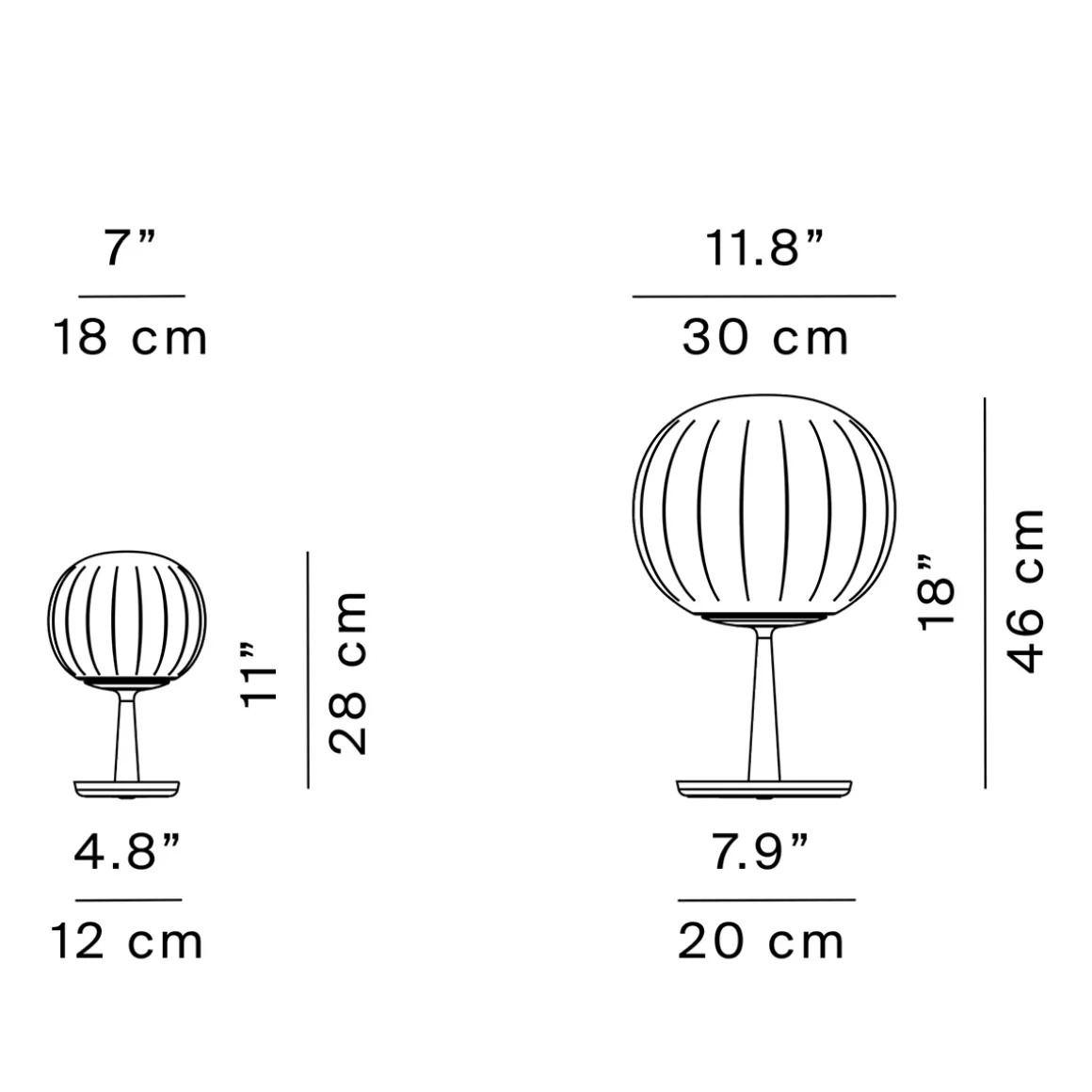 Luceplan Lita Tavolo, mit Fuß