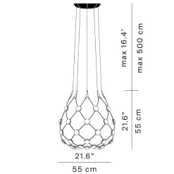 Luceplan Mesh LED Sospensione, mit Casambi