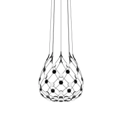Luceplan Mesh LED Sospensione, mit Casambi