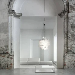 Luceplan Stochastic LED Sospensione, opalweiß