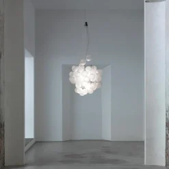 Luceplan Stochastic LED Sospensione, opalweiß