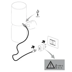 Luceplan USB-Adapter 5V 2,4A für Nui mini & Flia