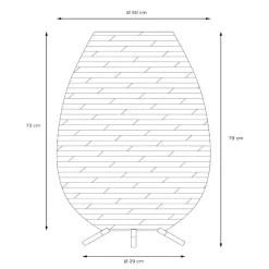 Lucide Colin LED Akkuleuchte, Höhe: 79 cm, Rückläufer