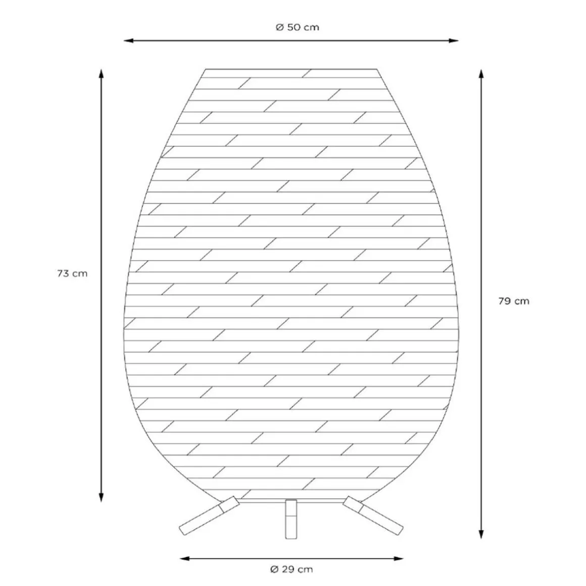 Lucide Colin LED Akkuleuchte, Höhe: 79 cm, Rückläufer