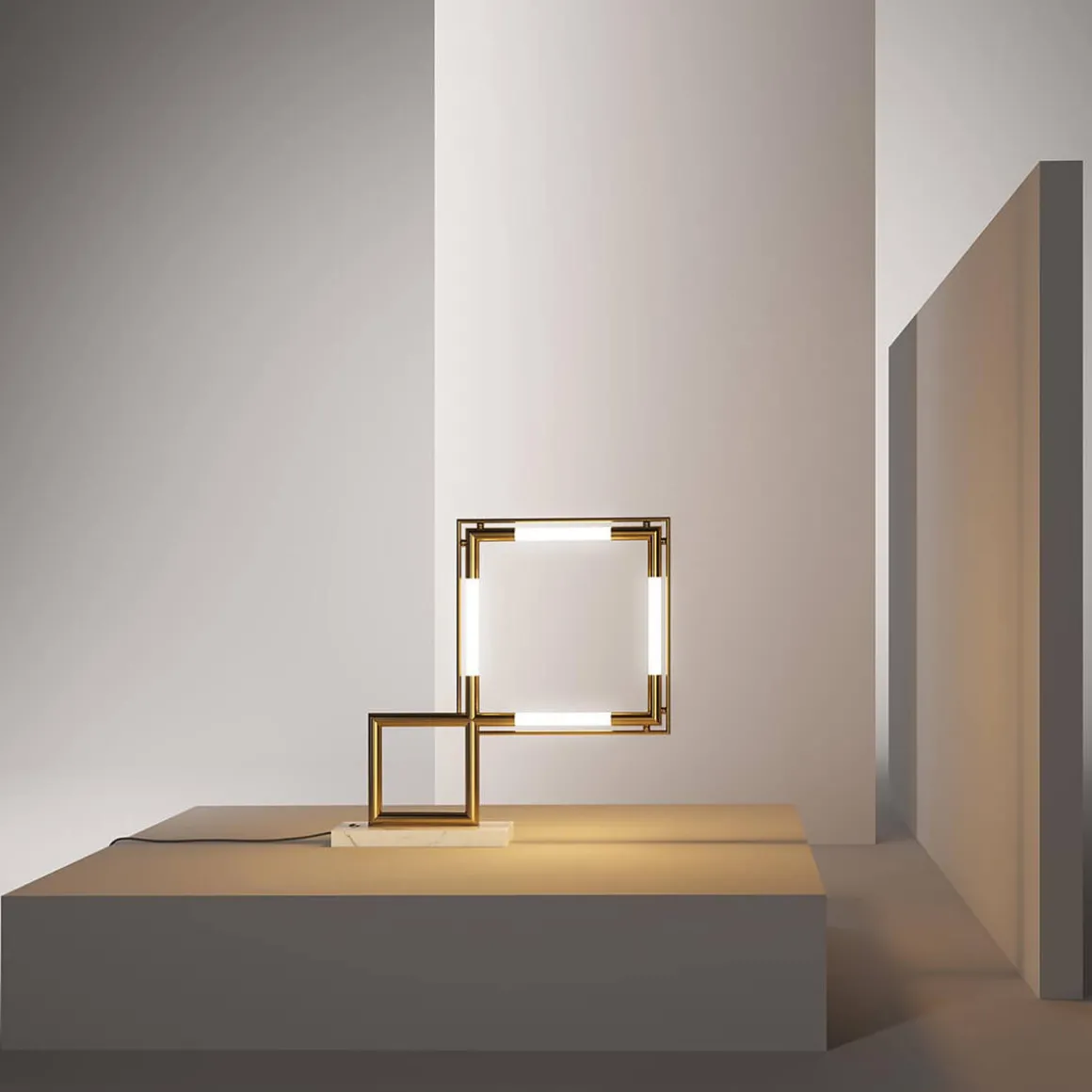 Lumen Center Quadro LED Tischleuchte