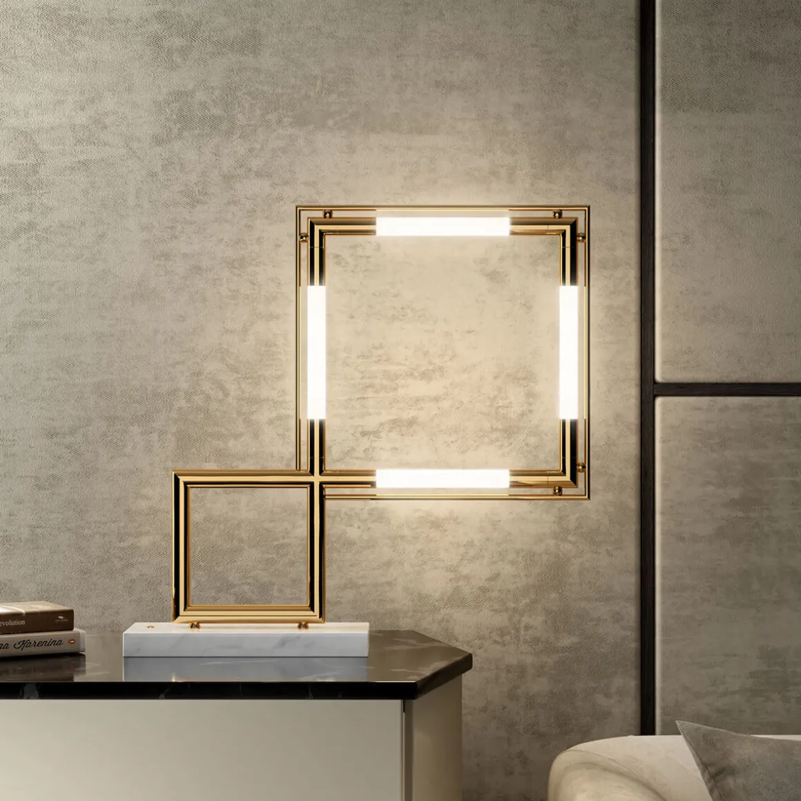 Lumen Center Quadro LED Tischleuchte