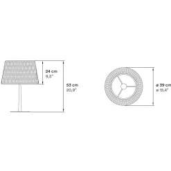LZF Lamps Lola Medium Tischleuchte, mattschwarz, Abverkaufsware (OVP geöffnet)