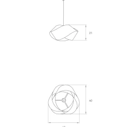 LZF Lamps Nut Pendelleuchte, Kabel: transparent
