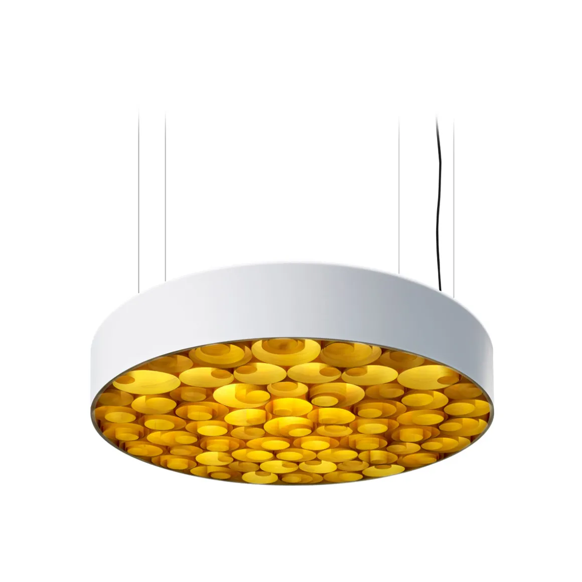 LZF Lamps Spiro Medium LED Pendelleuchte, äußerer Schirm: weiß