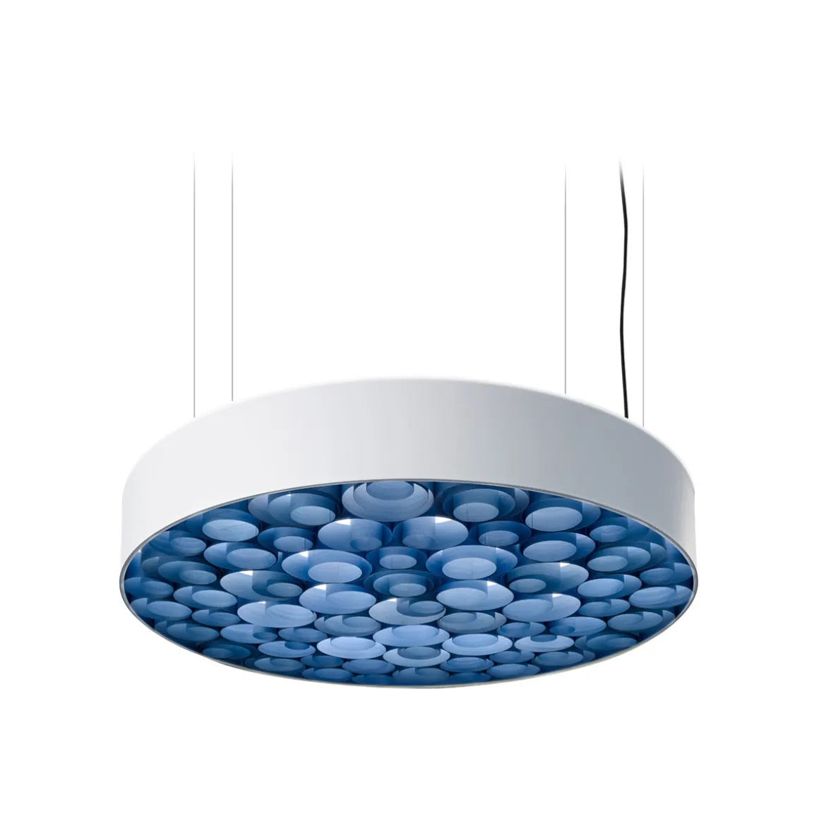 LZF Lamps Spiro Medium LED Pendelleuchte, äußerer Schirm: weiß