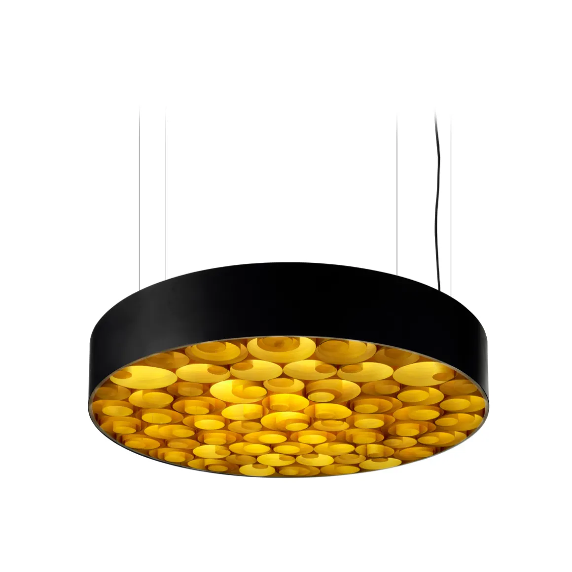 LZF Lamps Spiro Medium LED Pendelleuchte, äußerer Schirm: schwarz