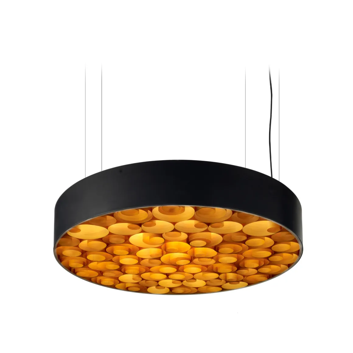 LZF Lamps Spiro Medium LED Pendelleuchte, äußerer Schirm: schwarz