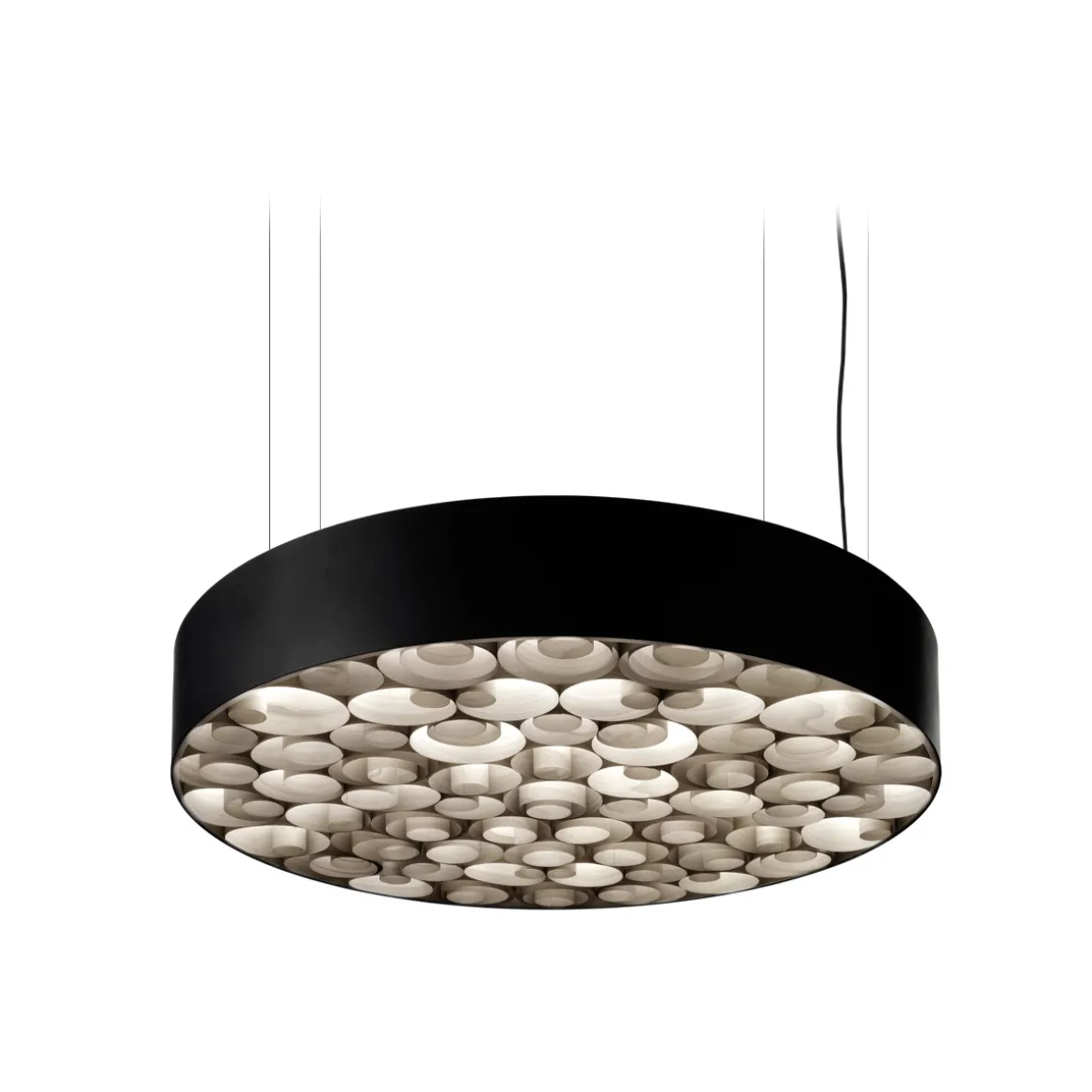 LZF Lamps Spiro Medium LED Pendelleuchte, äußerer Schirm: schwarz