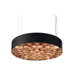 LZF Lamps Spiro Medium LED Pendelleuchte, äußerer Schirm: schwarz