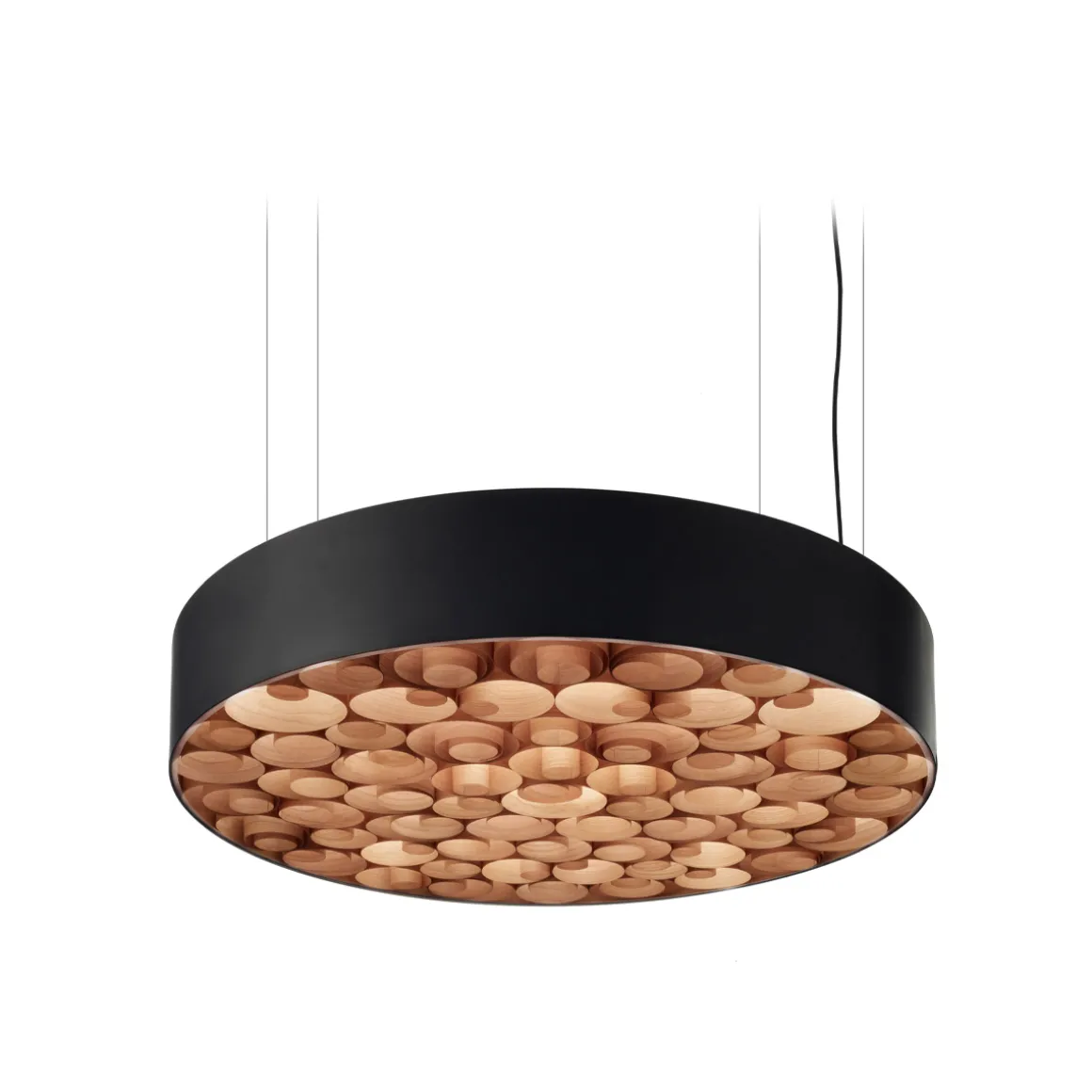LZF Lamps Spiro Medium LED Pendelleuchte, äußerer Schirm: schwarz