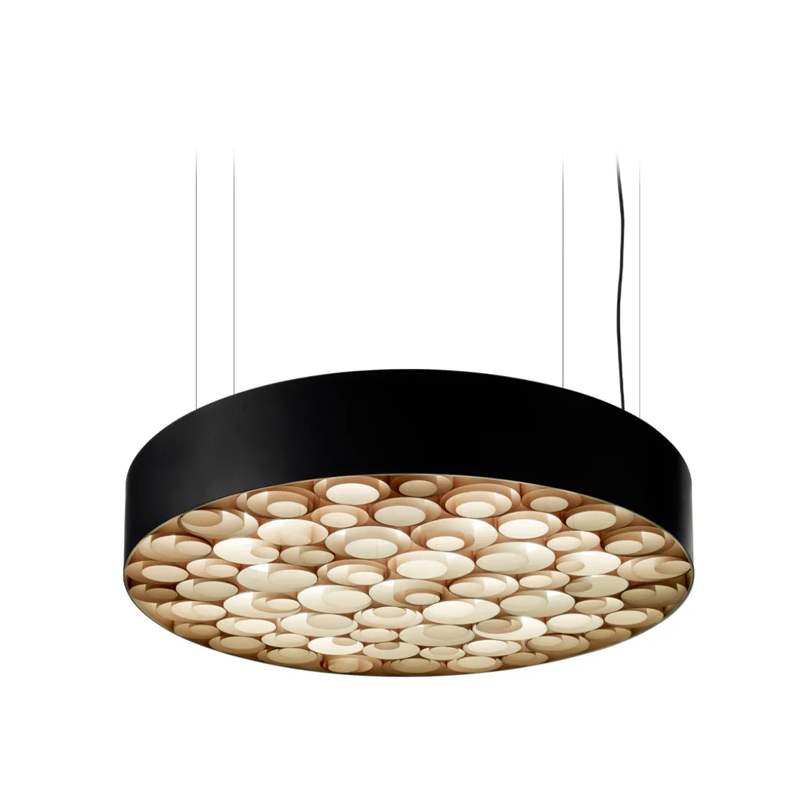 LZF Lamps Spiro Medium LED Pendelleuchte, äußerer Schirm: schwarz