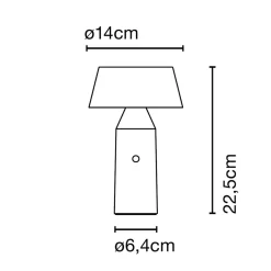 Marset Bicoca LED Akkuleuchte