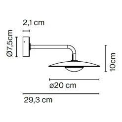 Marset Ginger 20A IP65 LED Wandleuchte