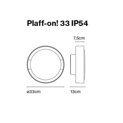 Marset Plaff-on! IP54 Wand- / Deckenleuchte